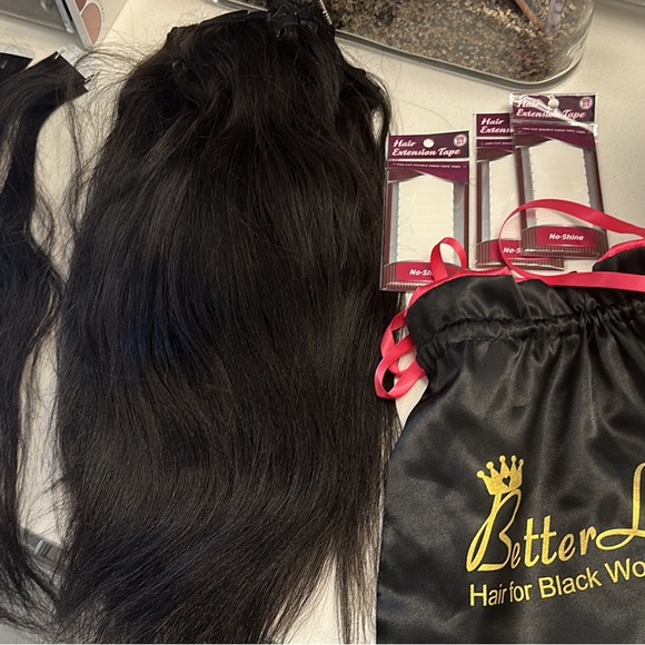 Better Length Tape-Ins (3 Packs 40 Each = 120 total) Used Less Than A Month - Picture 2 of 5